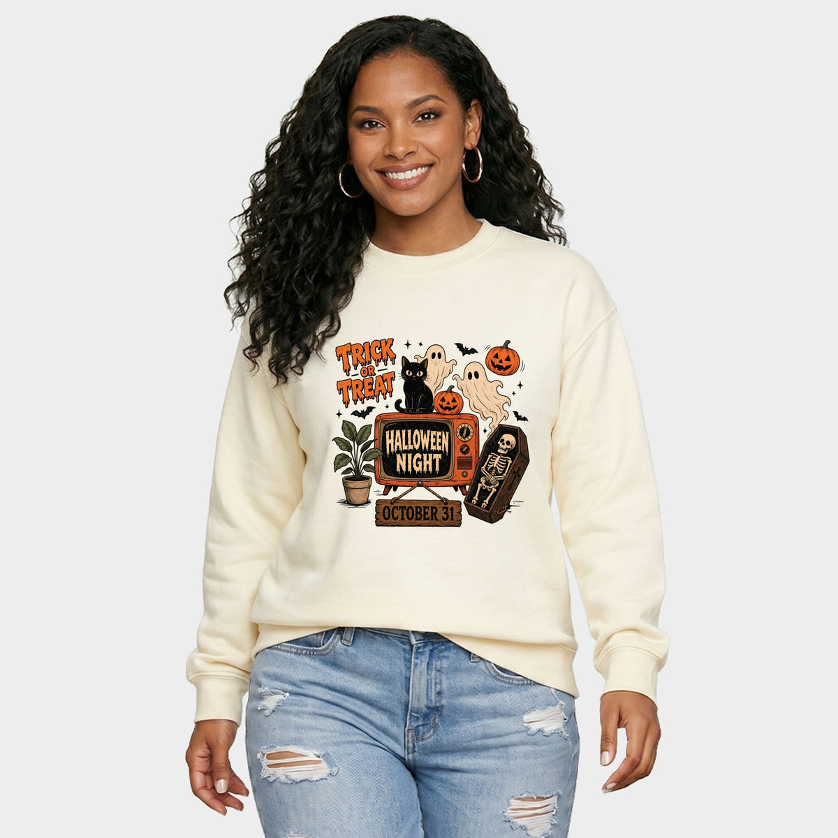 Trick Or Treat TV - Women's Graphic Sweatshirt