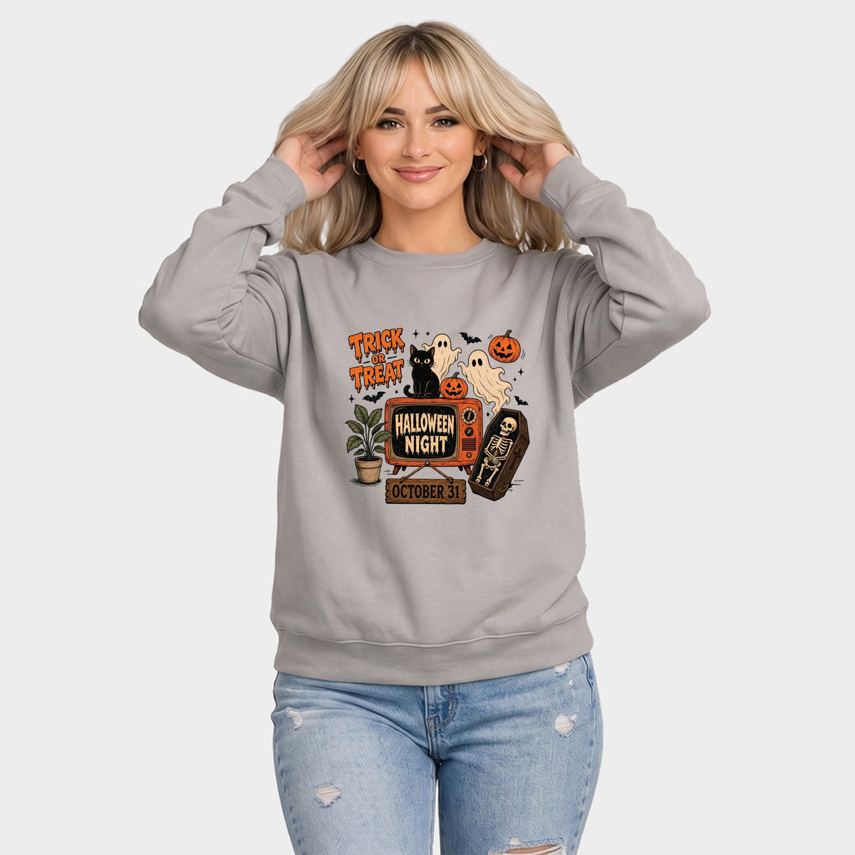 Trick Or Treat TV - Women's Graphic Sweatshirt