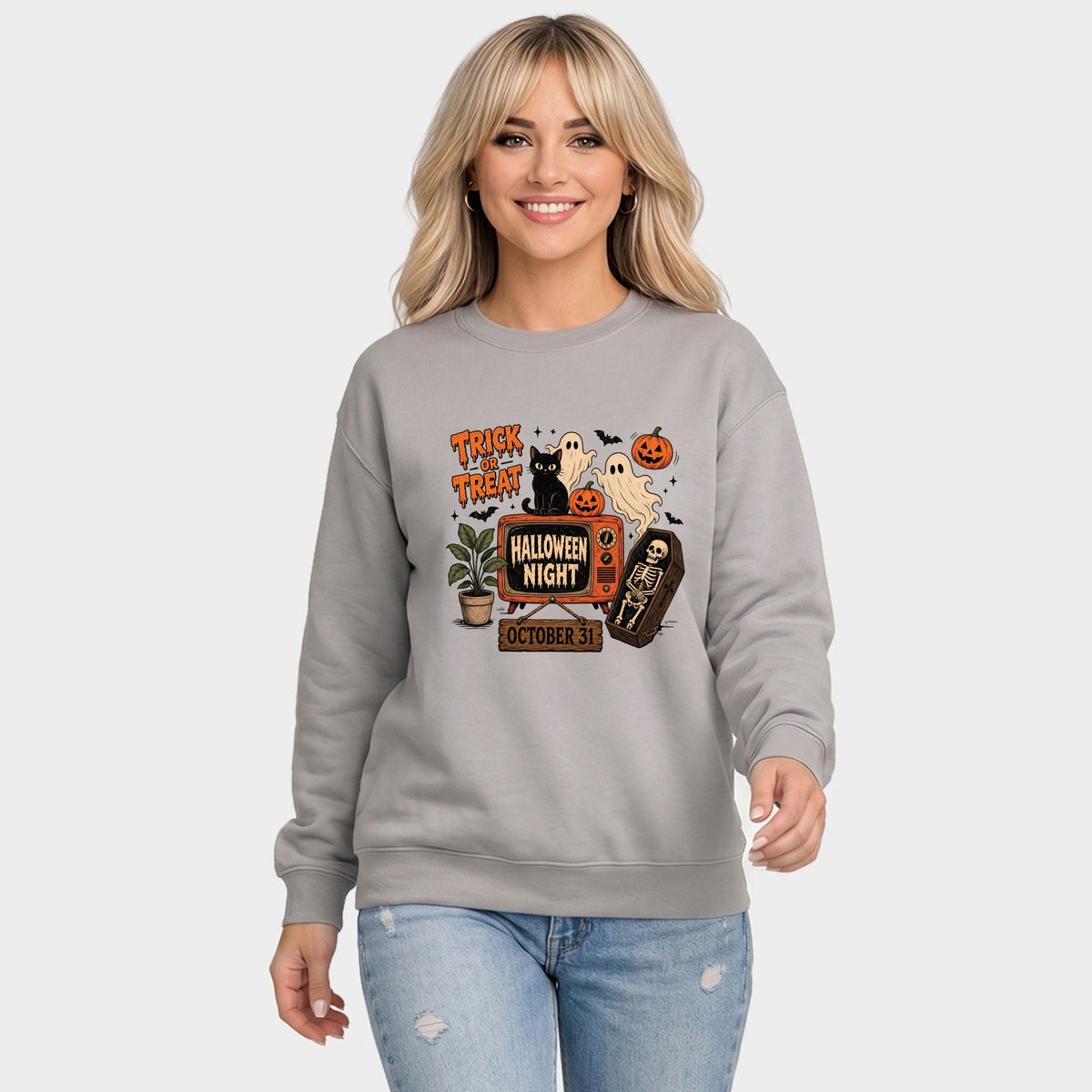 Trick Or Treat TV - Women's Graphic Sweatshirt