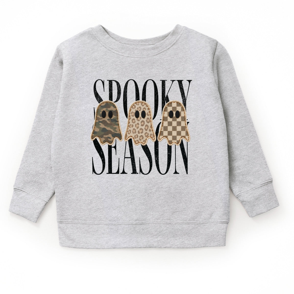 Spooky Season Patterned Ghosts PRINT - Youth Graphic Sweatshirt