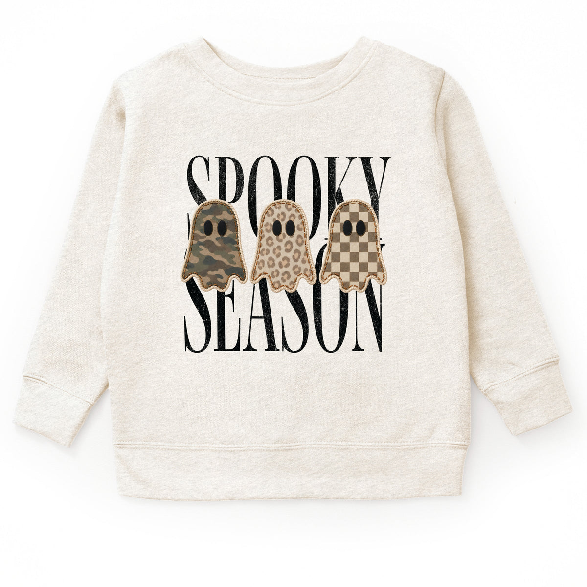 Spooky Season Patterned Ghosts PRINT - Youth Graphic Sweatshirt