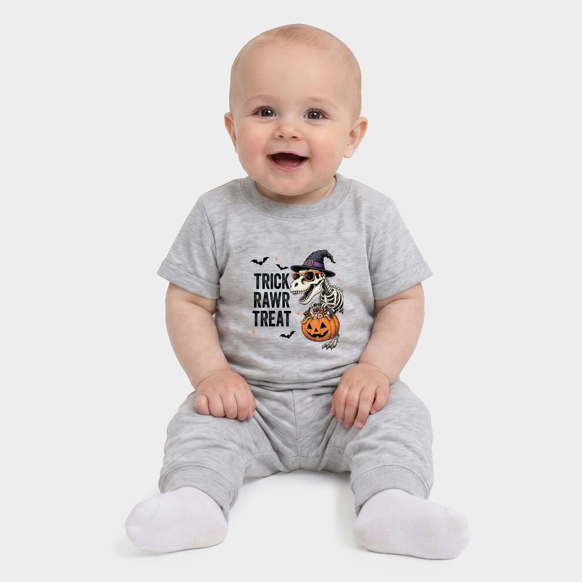 Trick Rawr Treat Dino - Infant Jogger Pant Crew Set