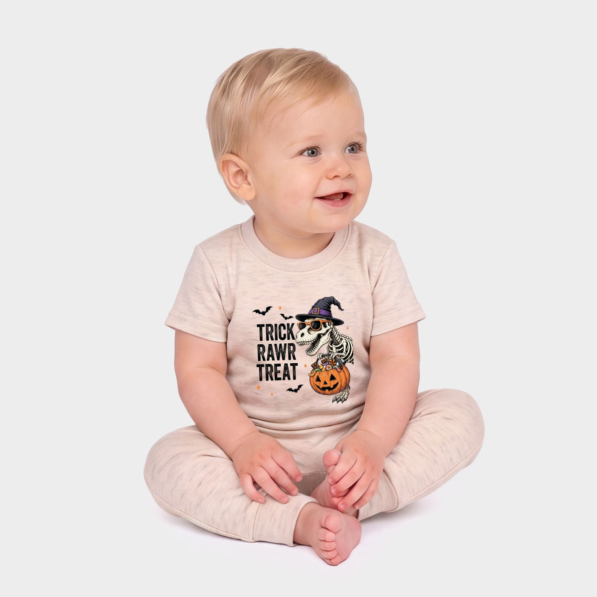 Trick Rawr Treat Dino - Infant Jogger Pant Crew Set