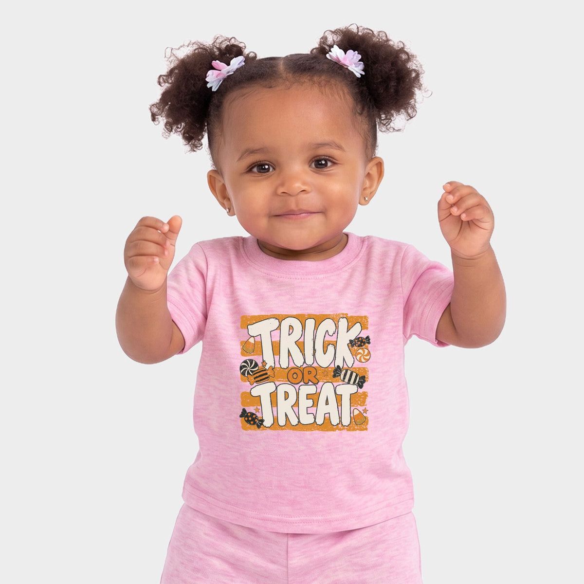 Trick or Treat Orange Stripes - Infant Jogger Pant Crew Set