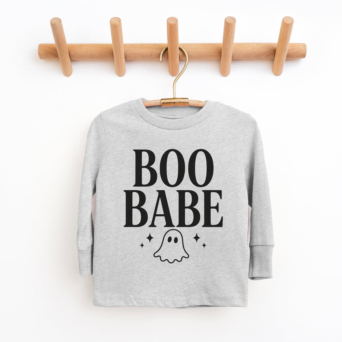 Boo Babe Ghost - Youth Long Sleeve Graphic T-Shirt
