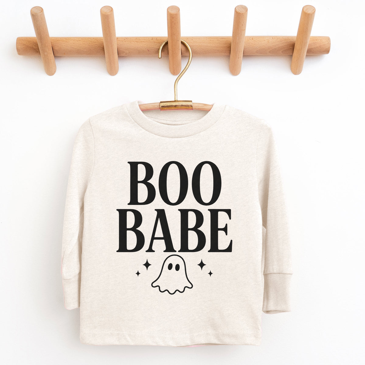 Boo Babe Ghost - Youth Long Sleeve Graphic T-Shirt