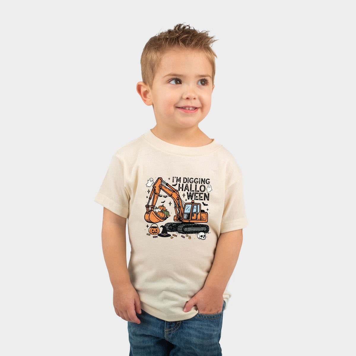 I'm Digging Halloween - Toddler Short Sleeve Graphic T-Shirt