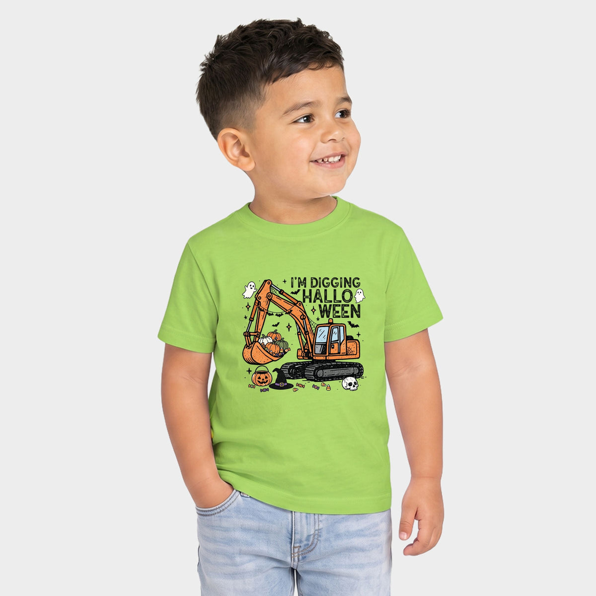 I'm Digging Halloween - Toddler Short Sleeve Graphic T-Shirt