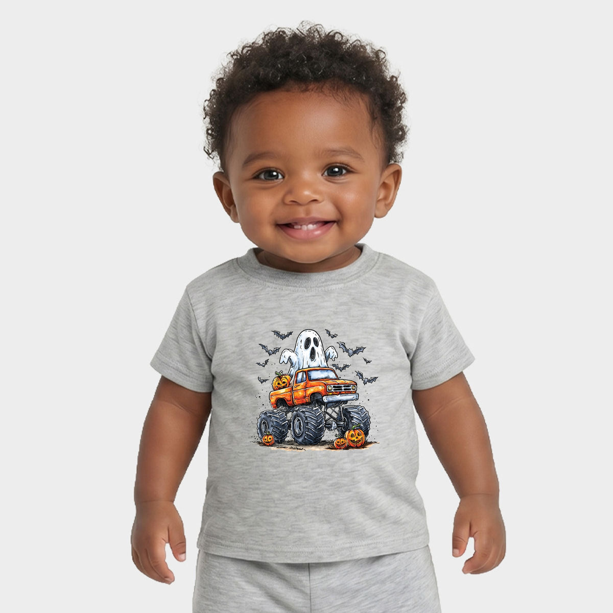 Monster Truck Ghost - Infant Jogger Pant Crew Set