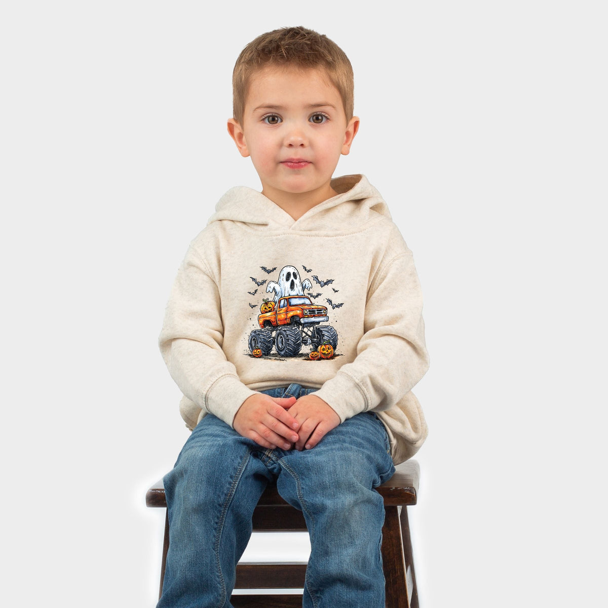 Monster Truck Ghost - Toddler Hoodie