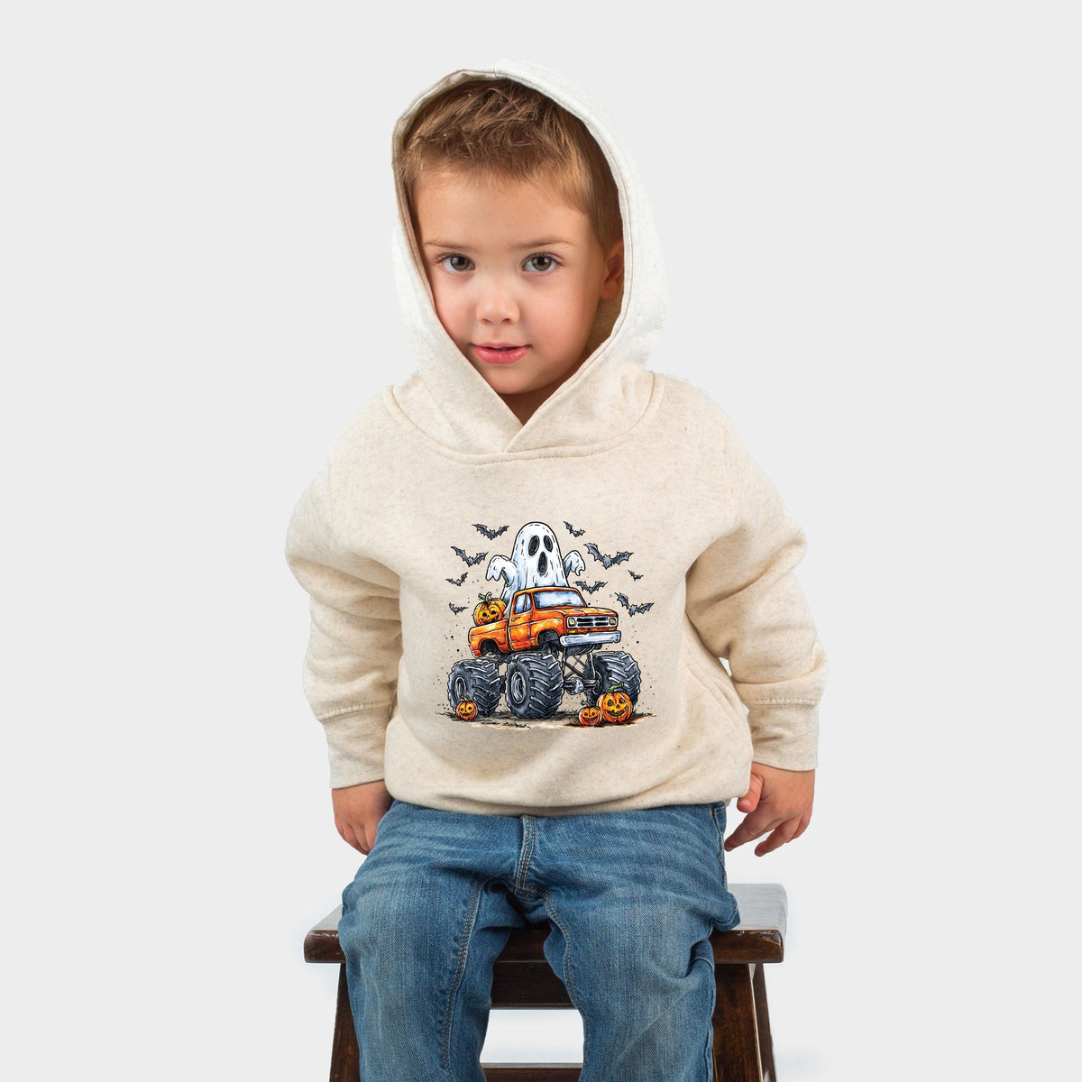 Monster Truck Ghost - Toddler Hoodie