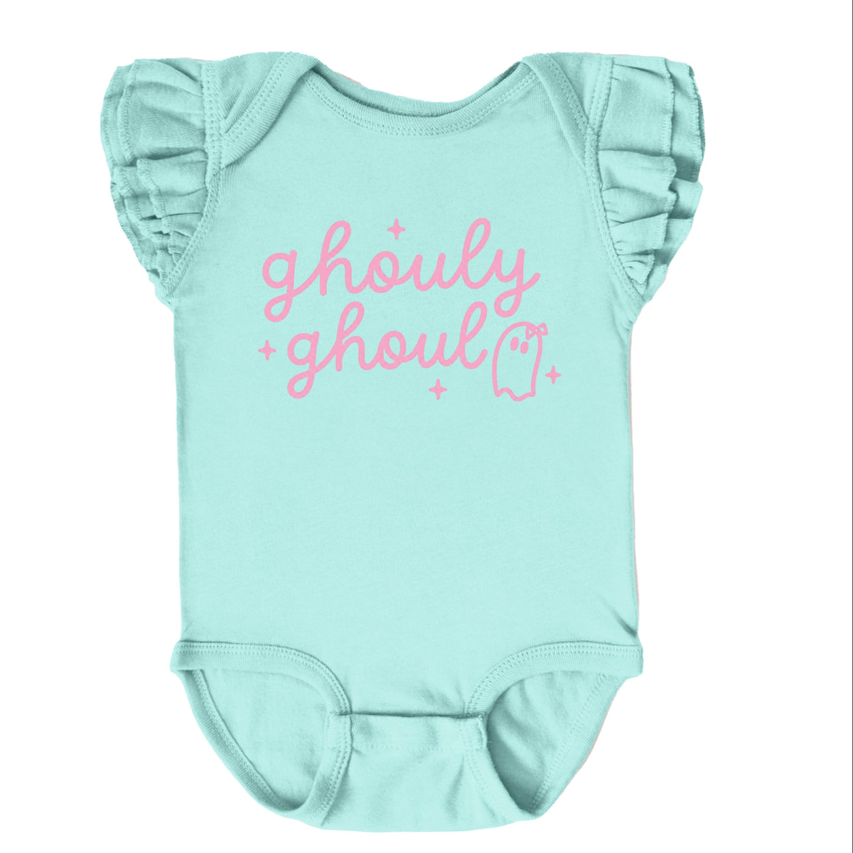 Ghouly Ghoul - Infant Girl's Flutter Sleeve Bodysuit