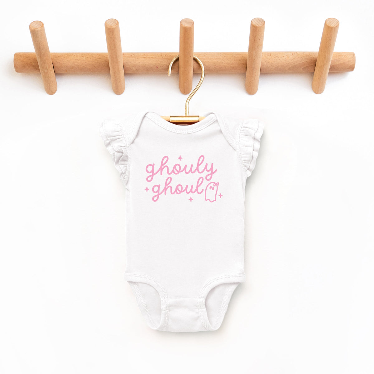 Ghouly Ghoul - Infant Girl's Flutter Sleeve Bodysuit