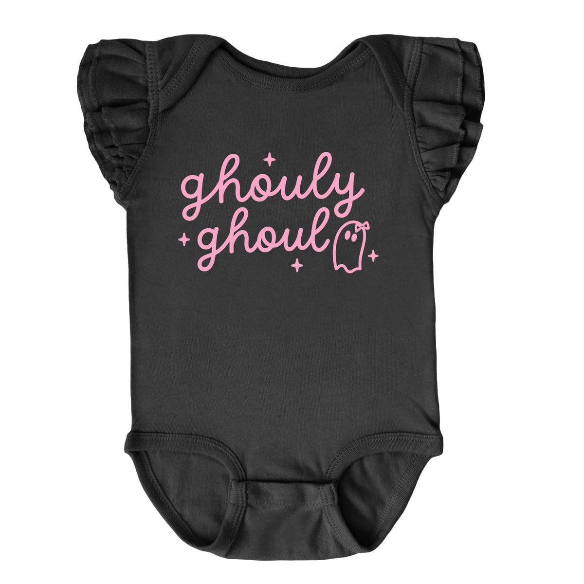 Ghouly Ghoul - Infant Girl's Flutter Sleeve Bodysuit