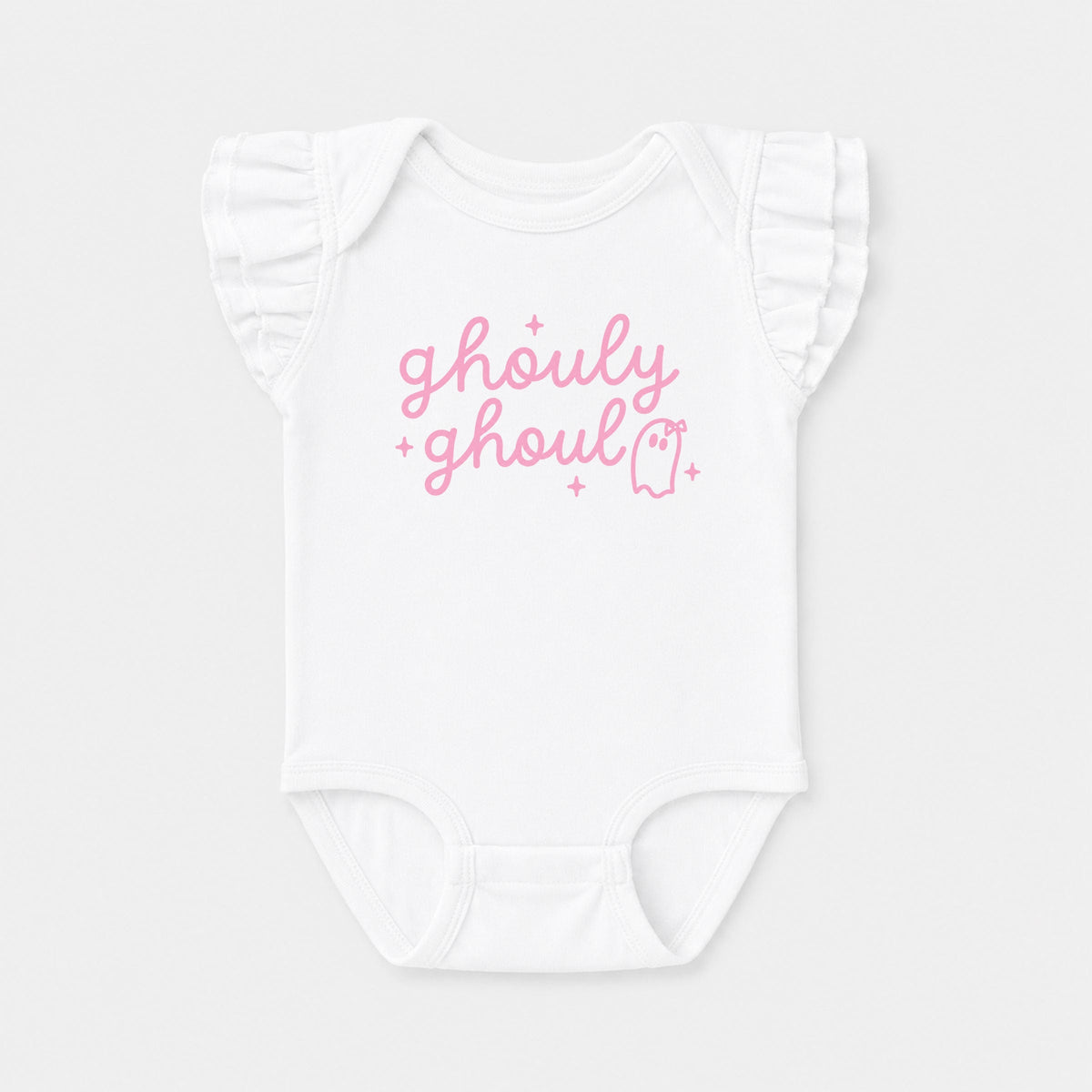 Ghouly Ghoul - Infant Girl's Flutter Sleeve Bodysuit