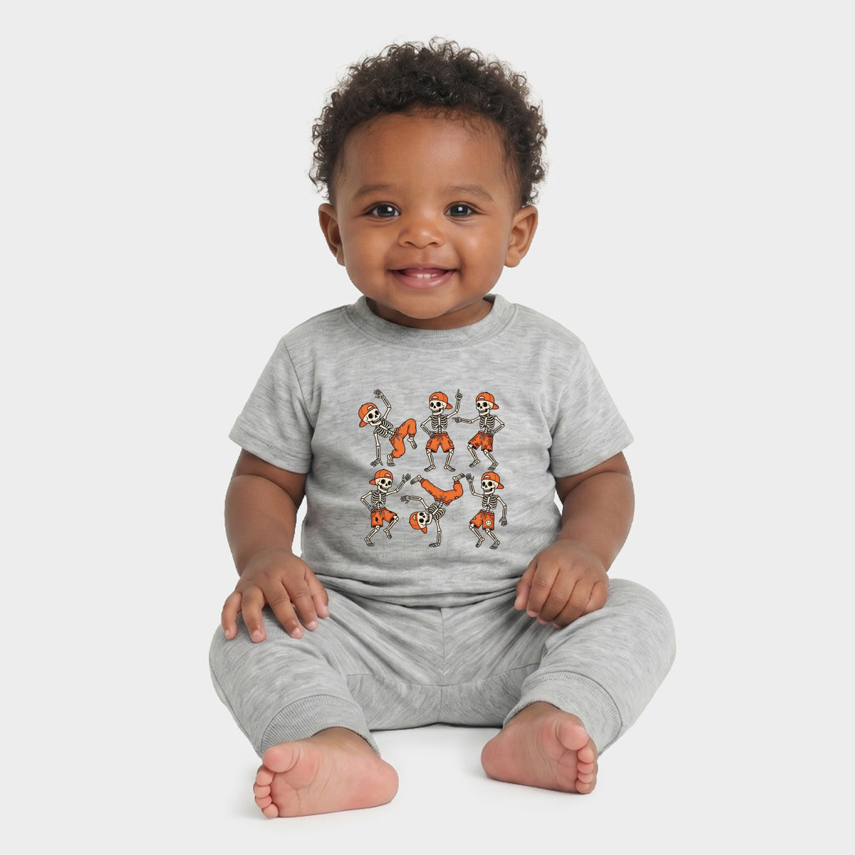 Break Dancing Skeletons - Infant Jogger Pant Crew Set