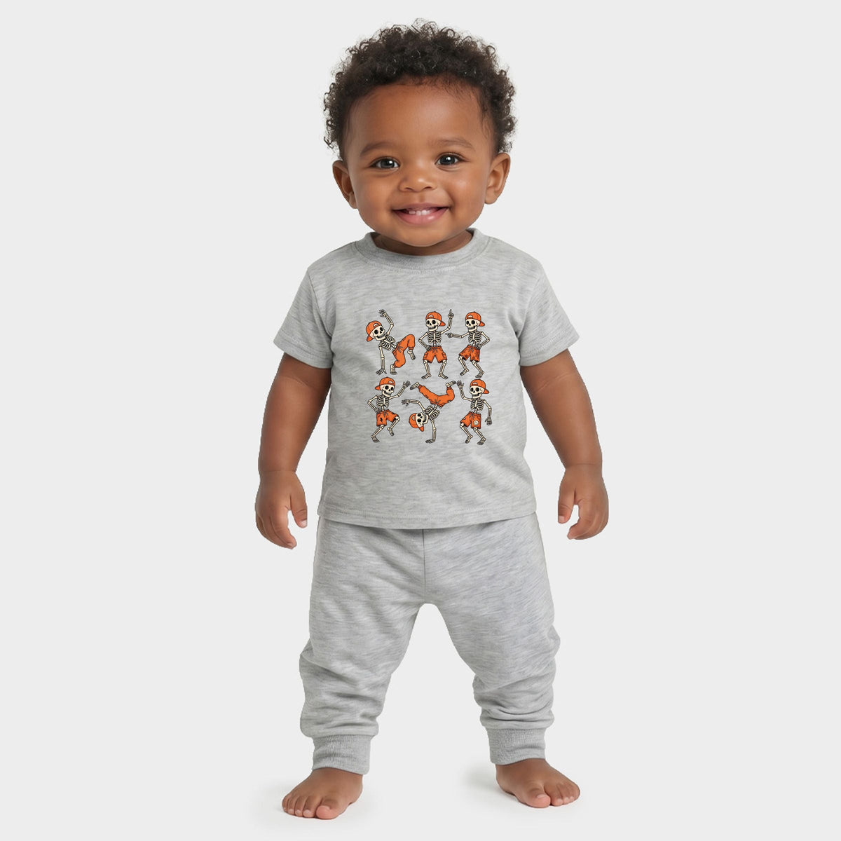 Break Dancing Skeletons - Infant Jogger Pant Crew Set