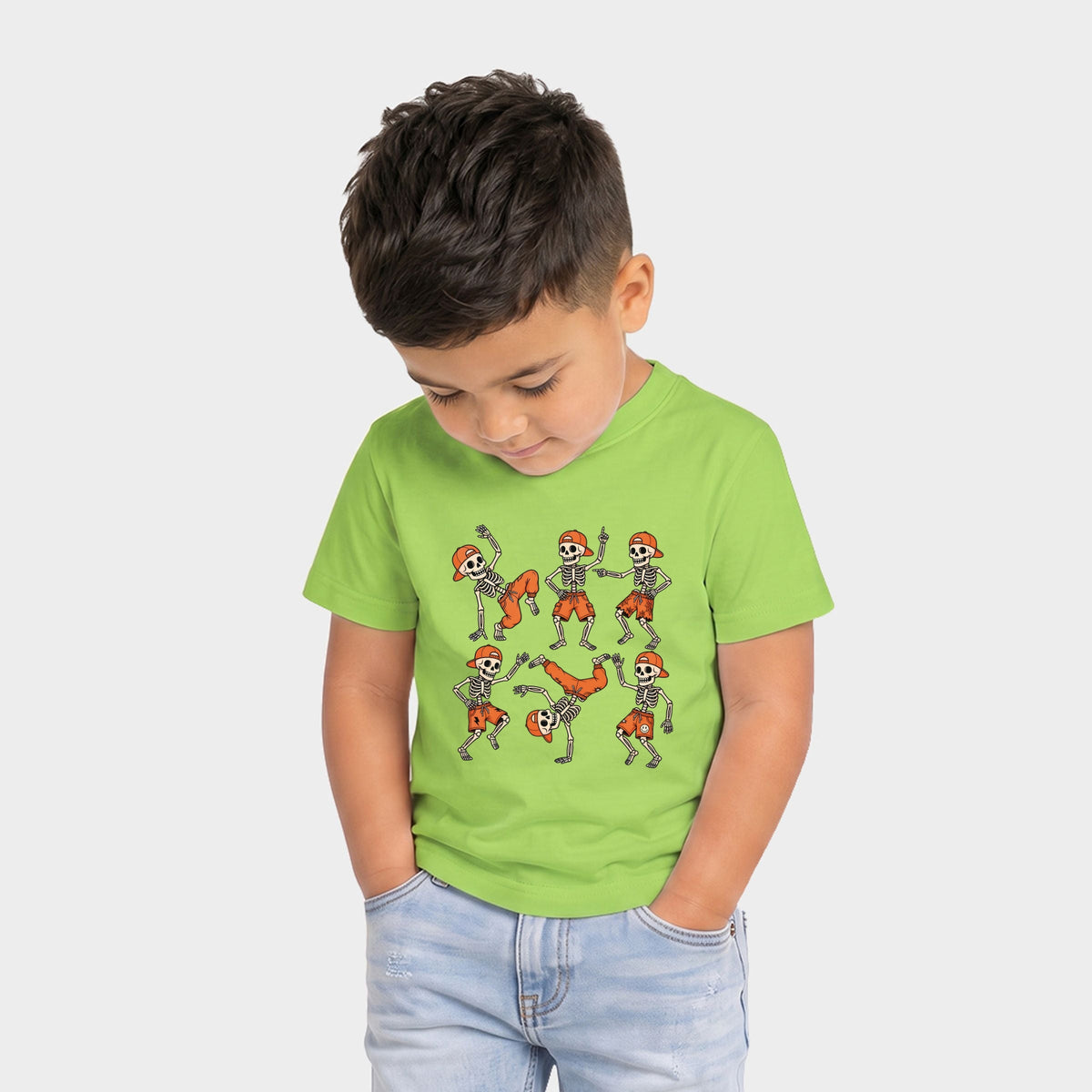 Break Dancing Skeletons - Toddler Short Sleeve Graphic T-Shirt