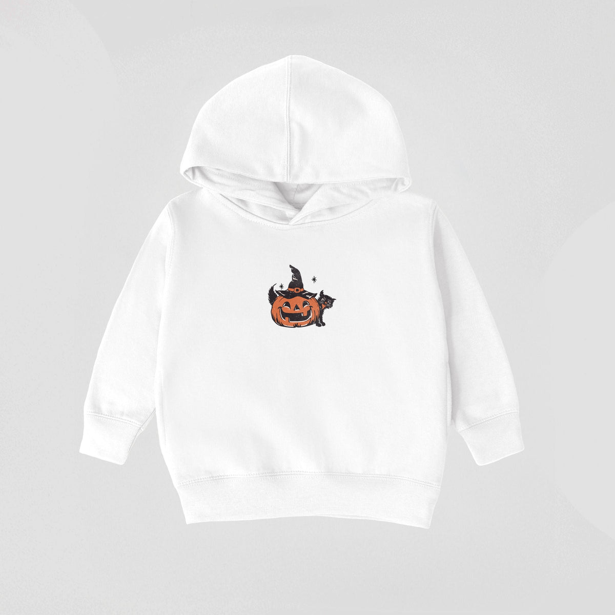 Pumpkin Witch and Cat - Toddler Hoodie