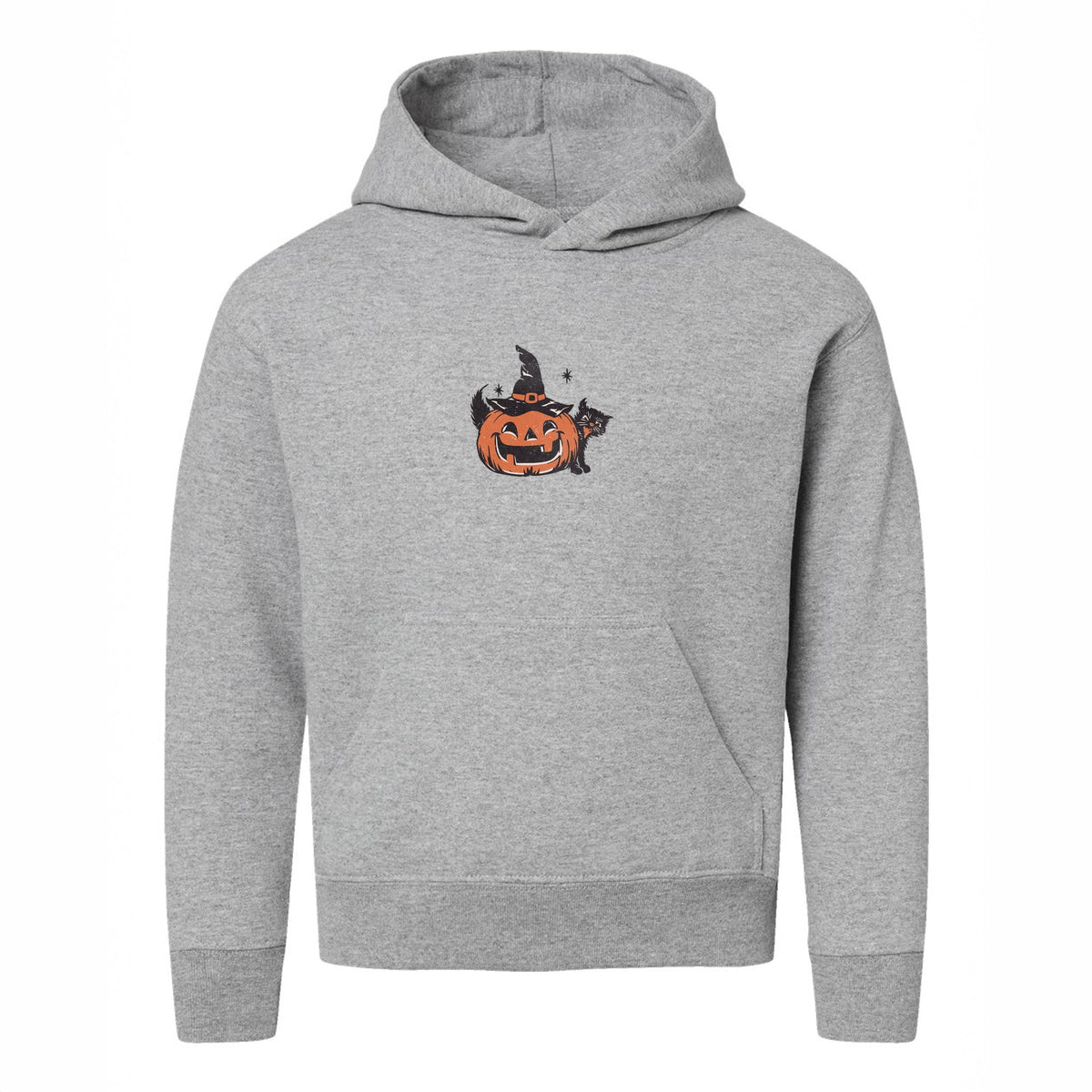 Pumpkin Witch and Cat - Youth Graphic Hoodie