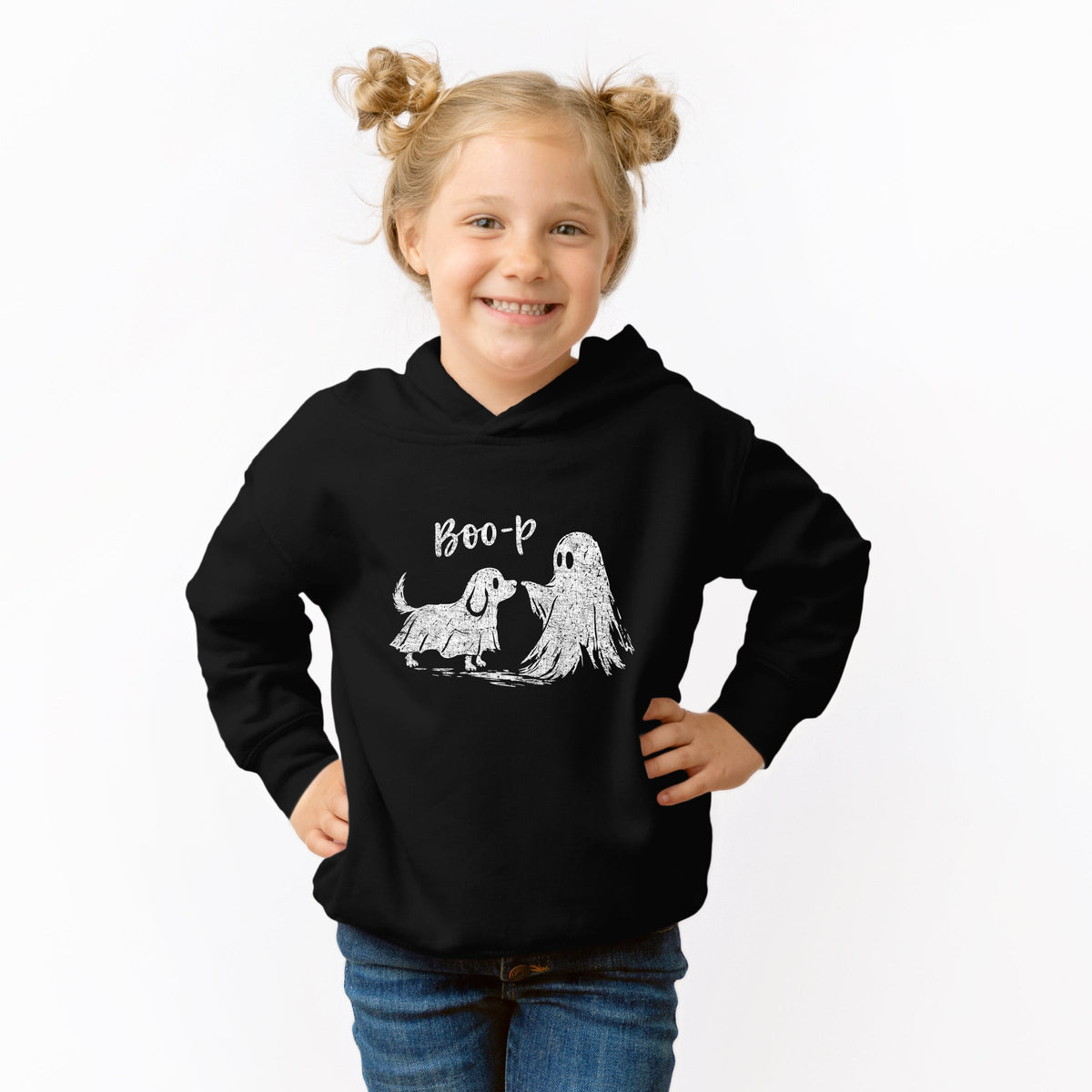 Boo-P Ghost and Dog - Toddler Hoodie