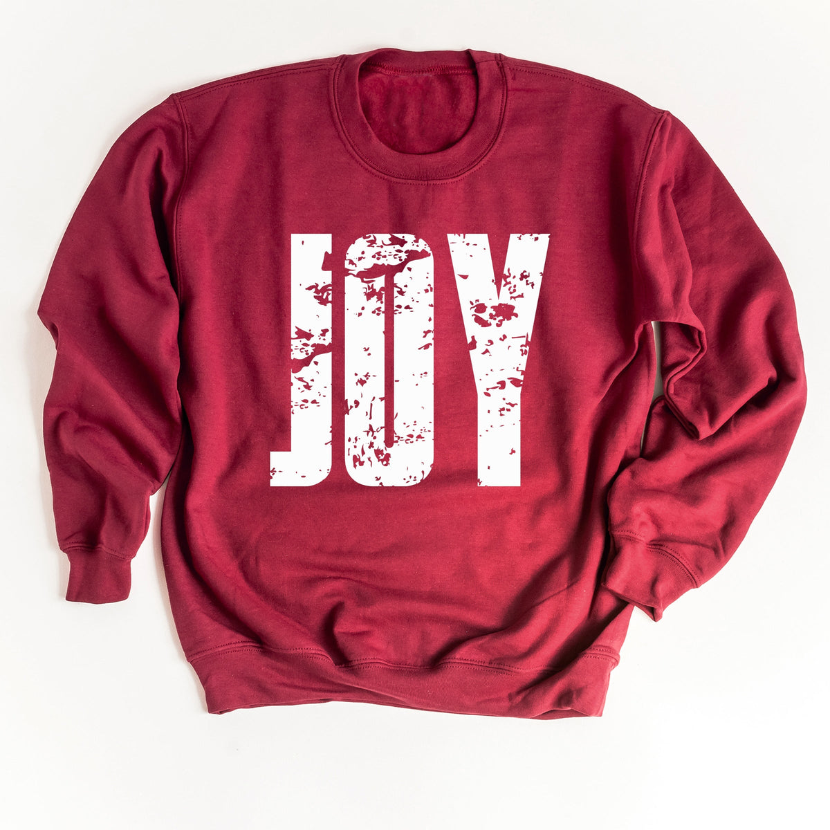 Joy Block Distressed - Women's Graphic Sweatshirt