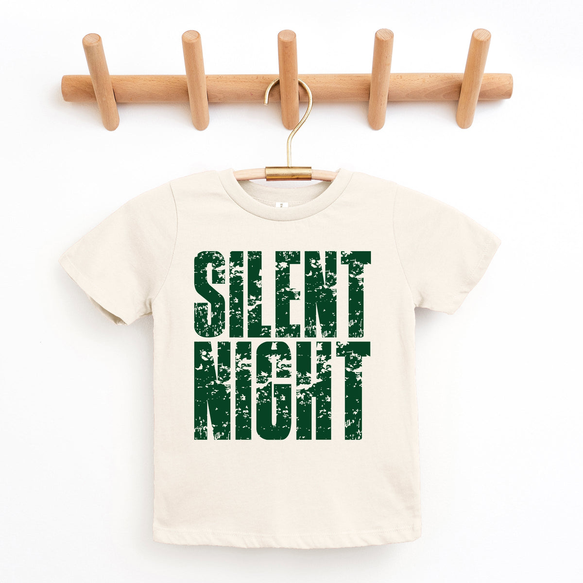 Silent Night Block Distressed - Youth Short Sleeve Graphic T-Shirt