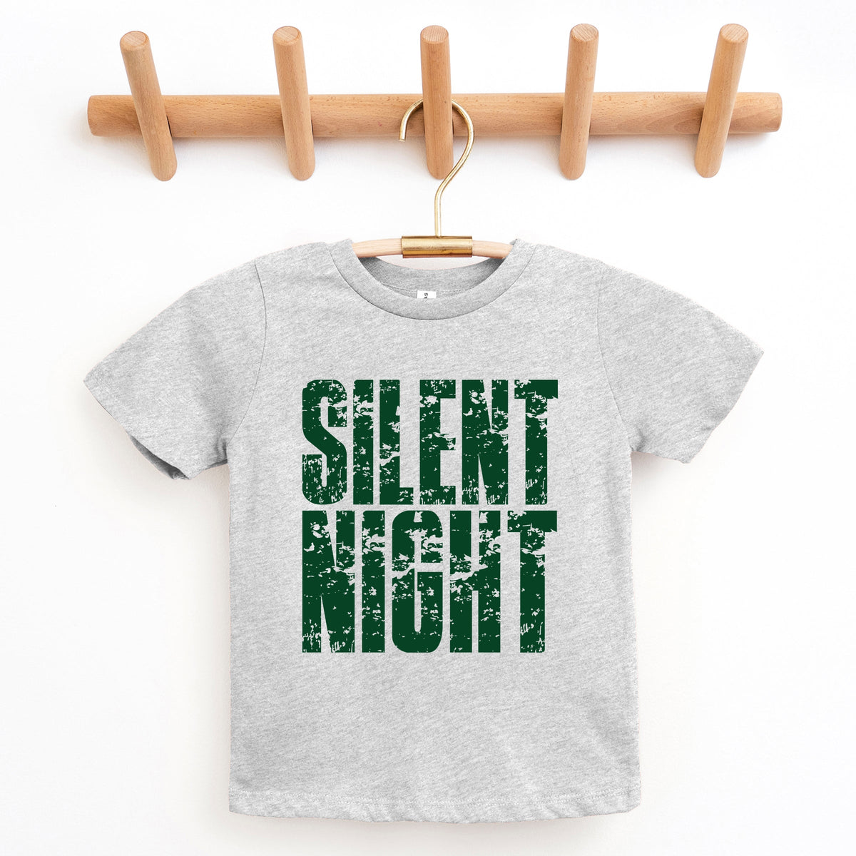 Silent Night Block Distressed - Youth Short Sleeve Graphic T-Shirt