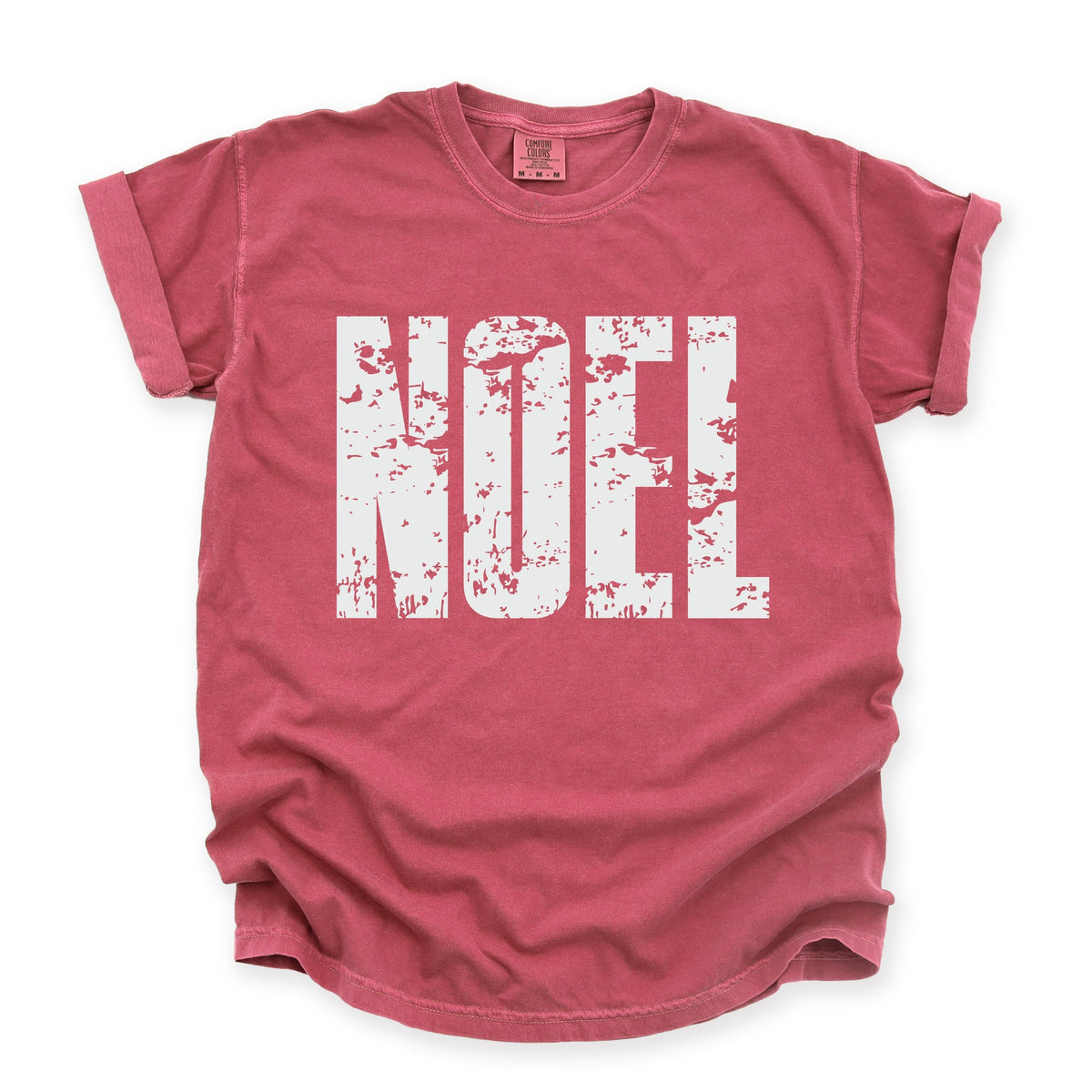 Noel Block Distressed - Women's Garment Dyed Graphic T-Shirt