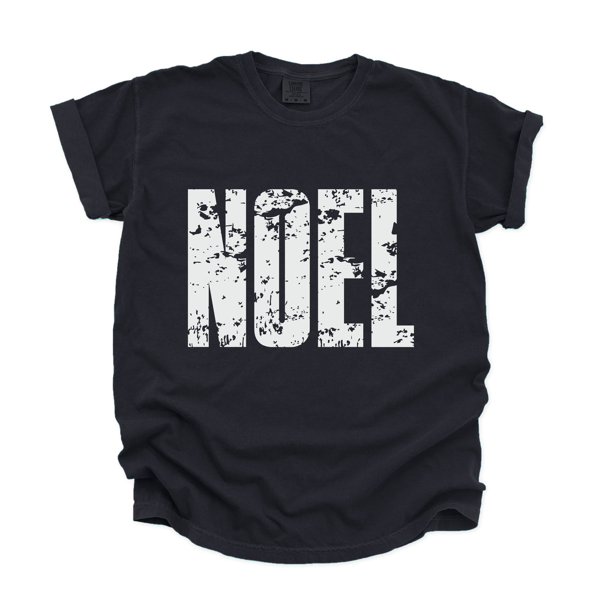 Noel Block Distressed - Women's Garment Dyed Graphic T-Shirt