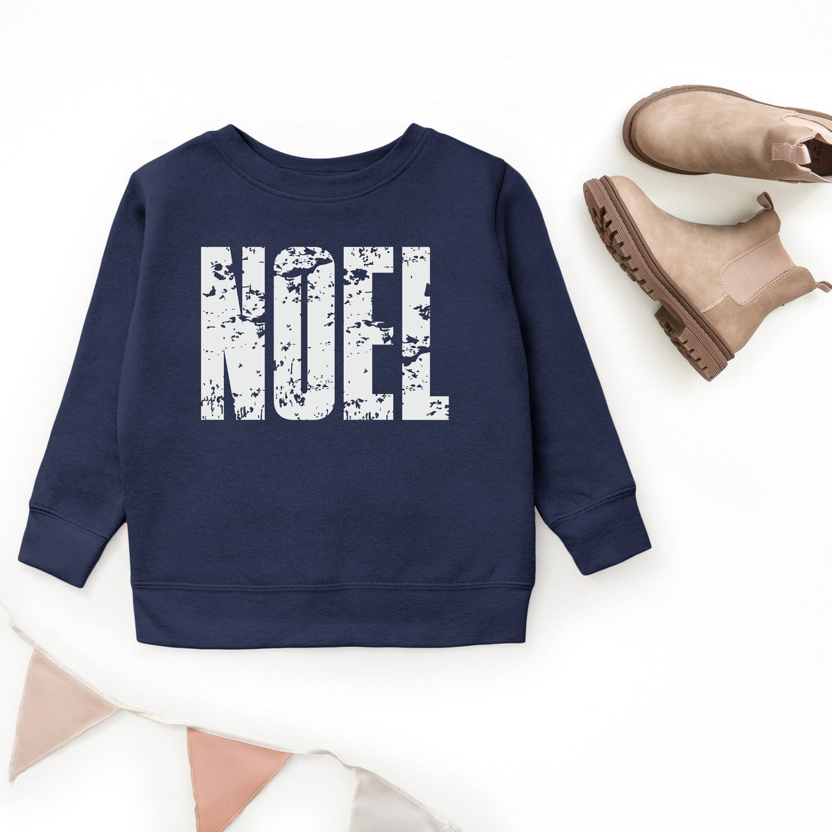 Noel Block Distressed - Youth Graphic Sweatshirt