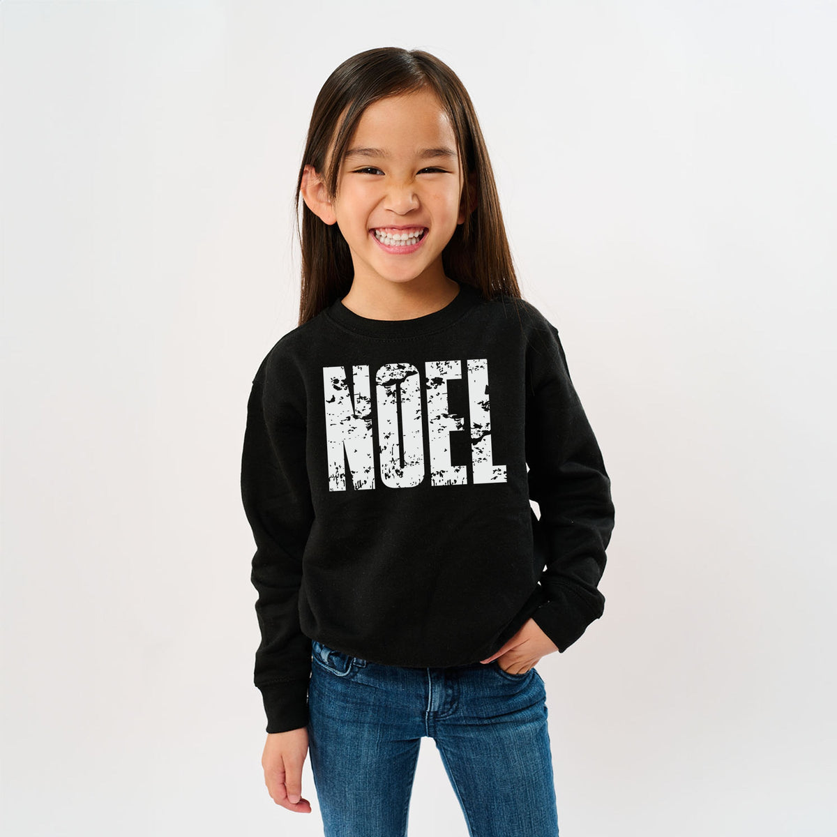 Noel Block Distressed - Youth Graphic Sweatshirt