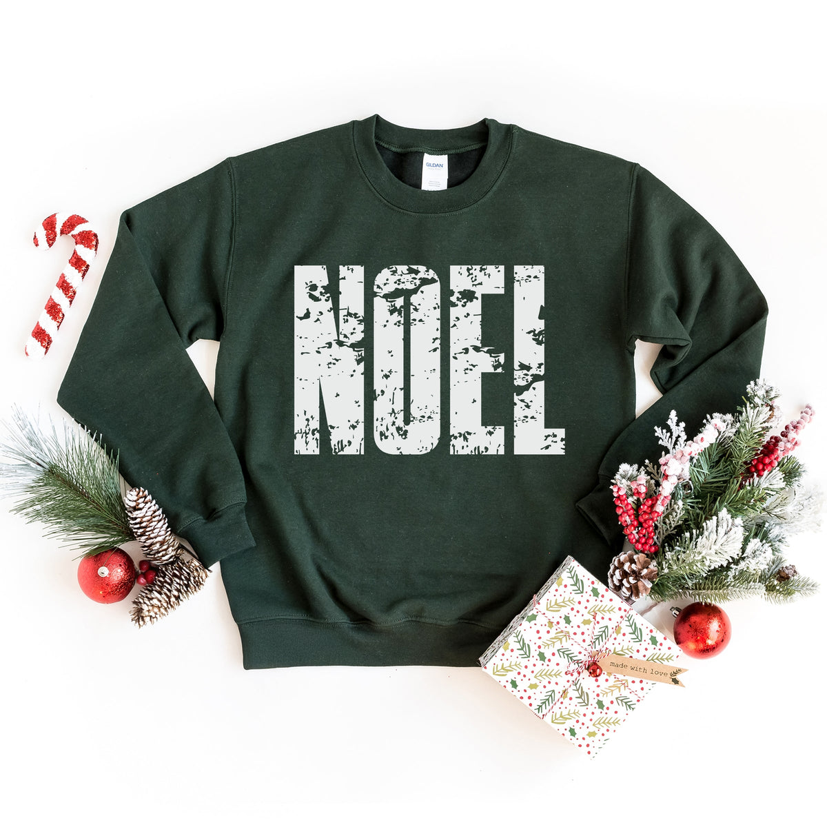 Noel Block Distressed - Women's Graphic Sweatshirt