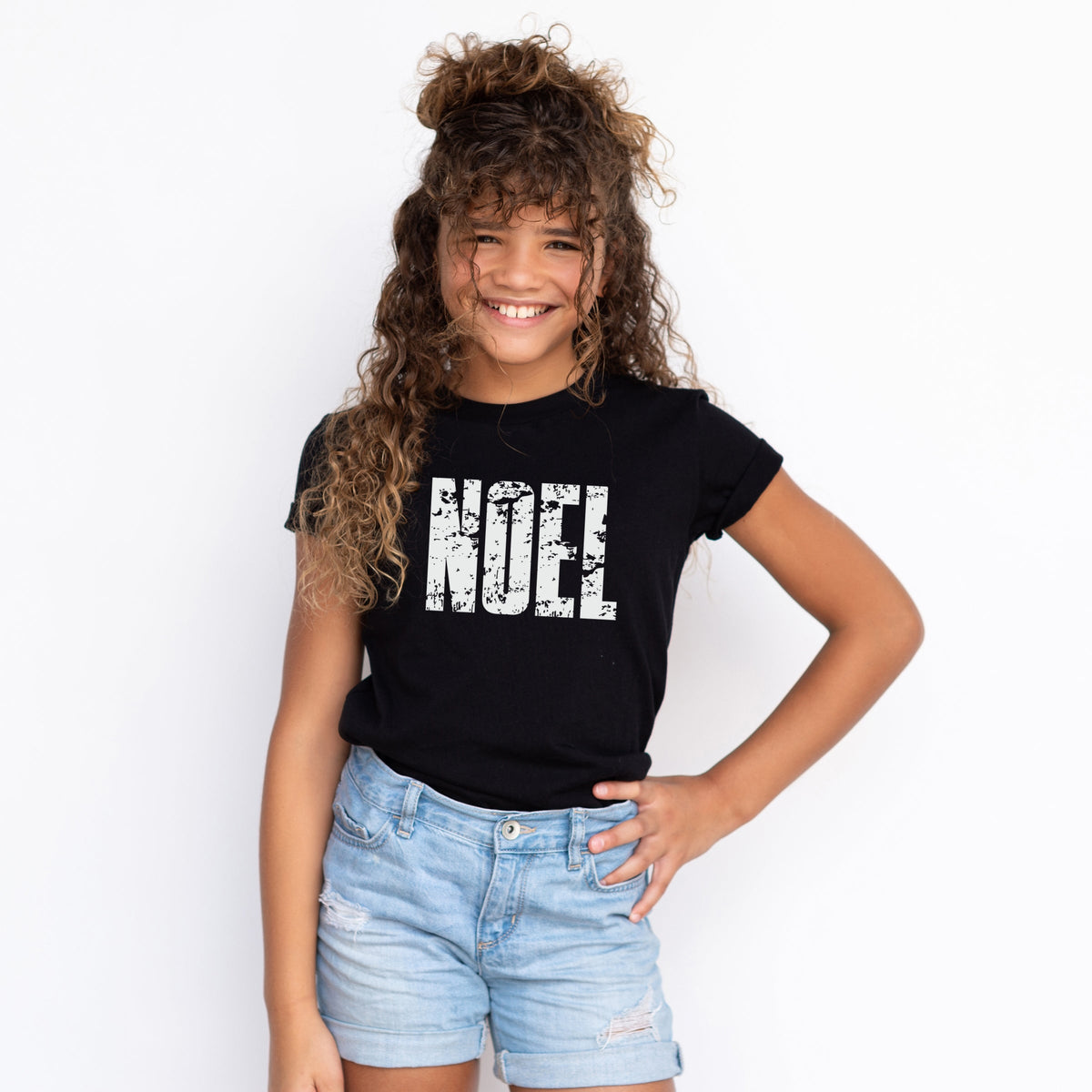 Noel Block Distressed - Youth Short Sleeve Graphic T-Shirt