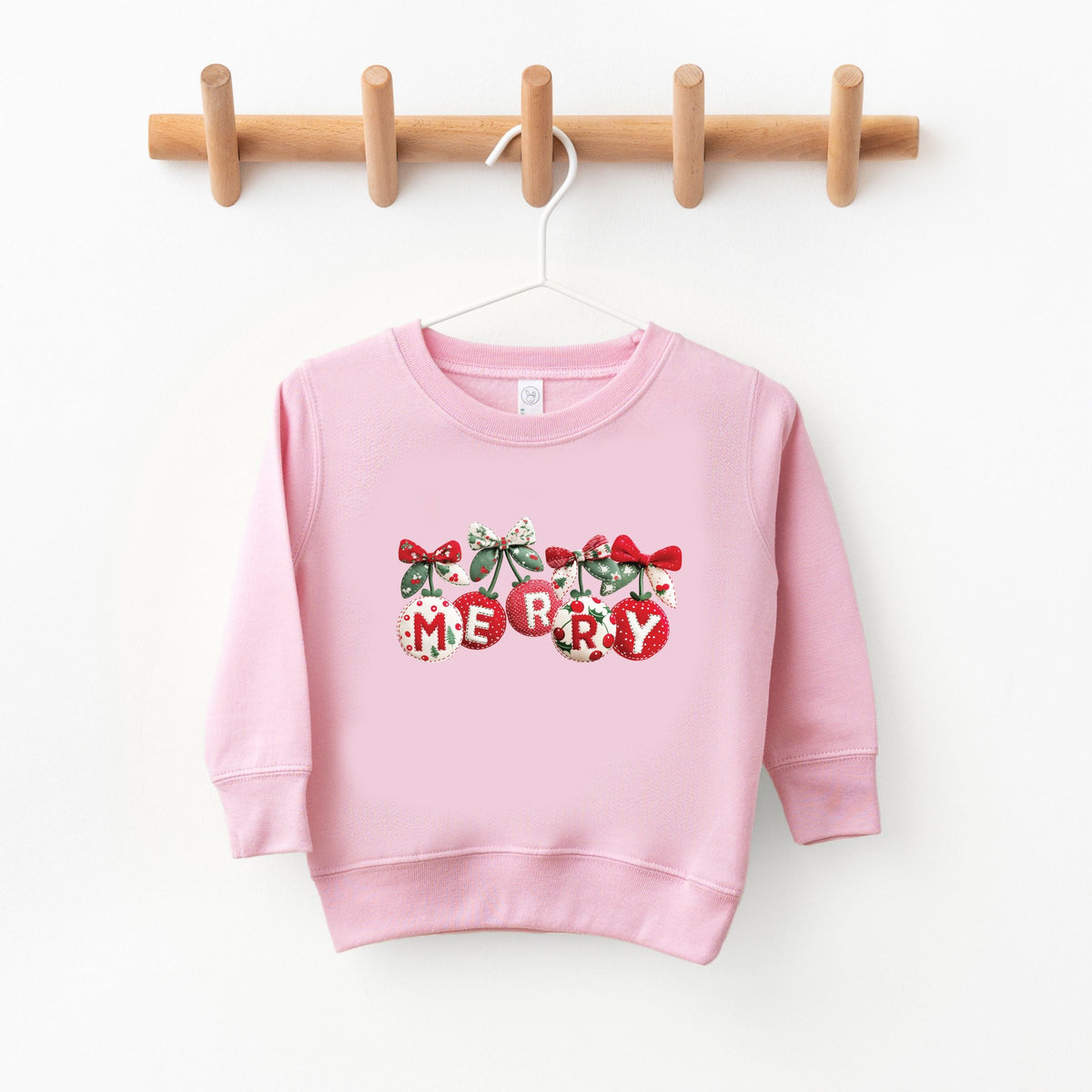 Merry Ornaments Quilted Print - Youth Graphic Sweatshirt