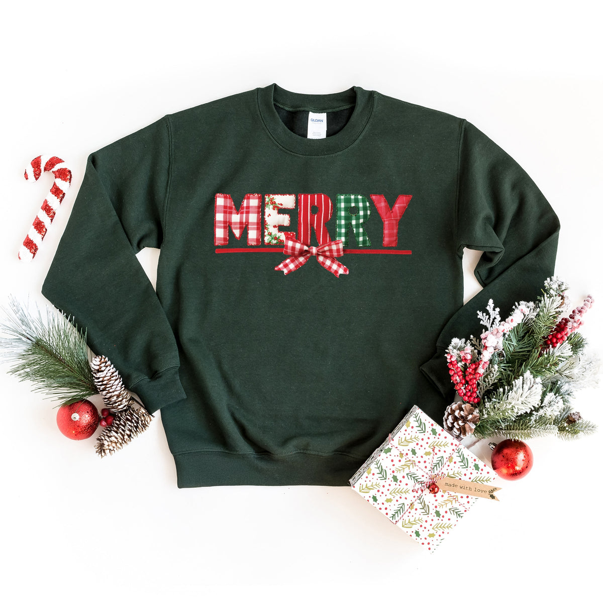 Merry Pattern Quilted Print - Women's Graphic Sweatshirt
