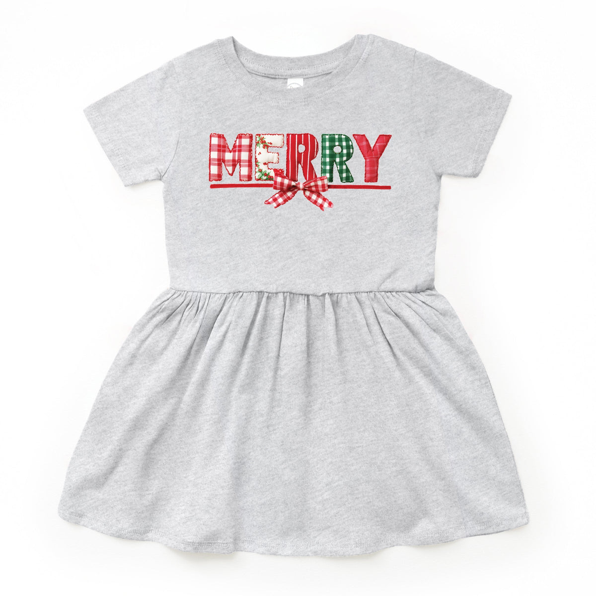 Merry Pattern Quilted Print - Toddler Graphic Dress