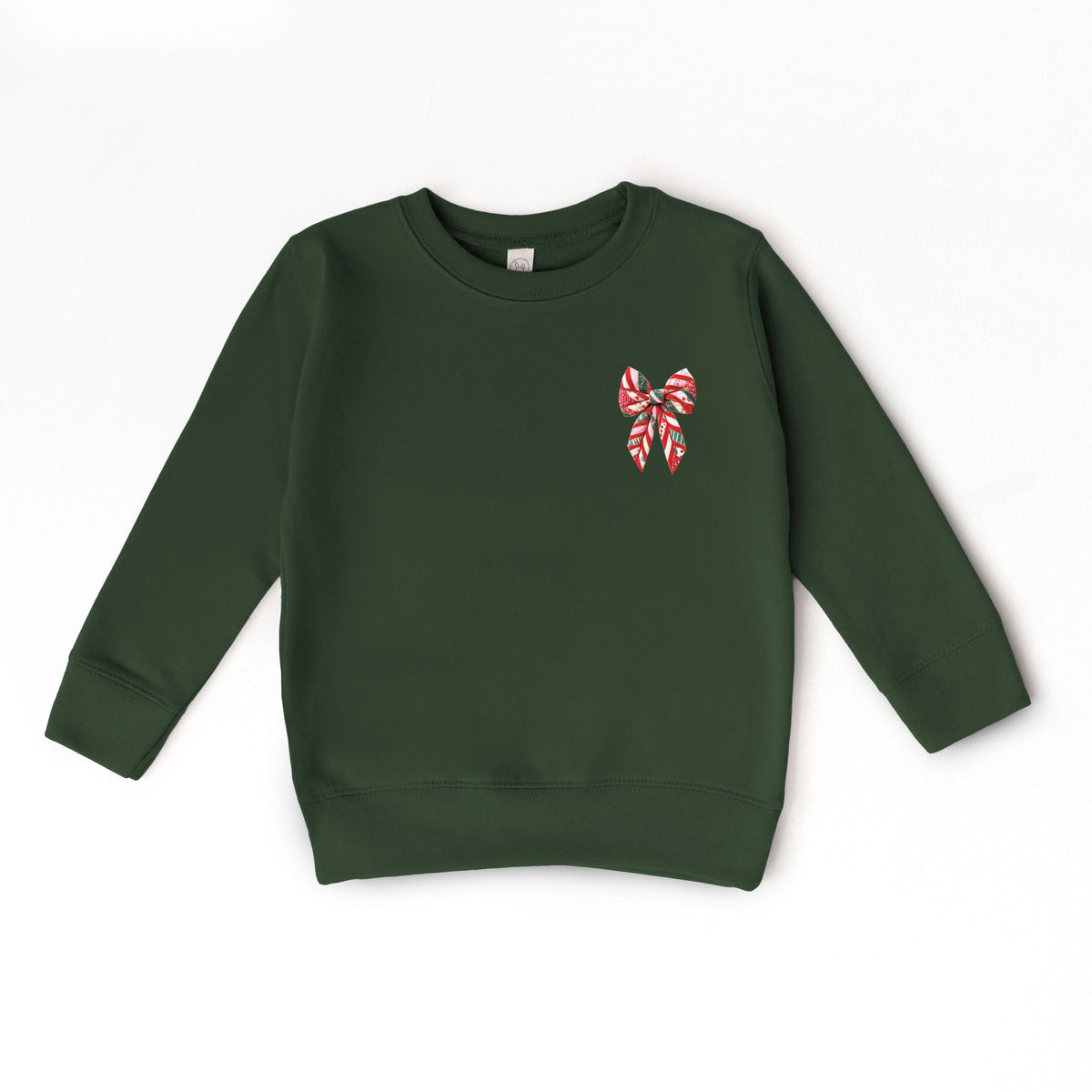 Christmas Bow Quilted Print - Toddler Graphic Sweatshirt