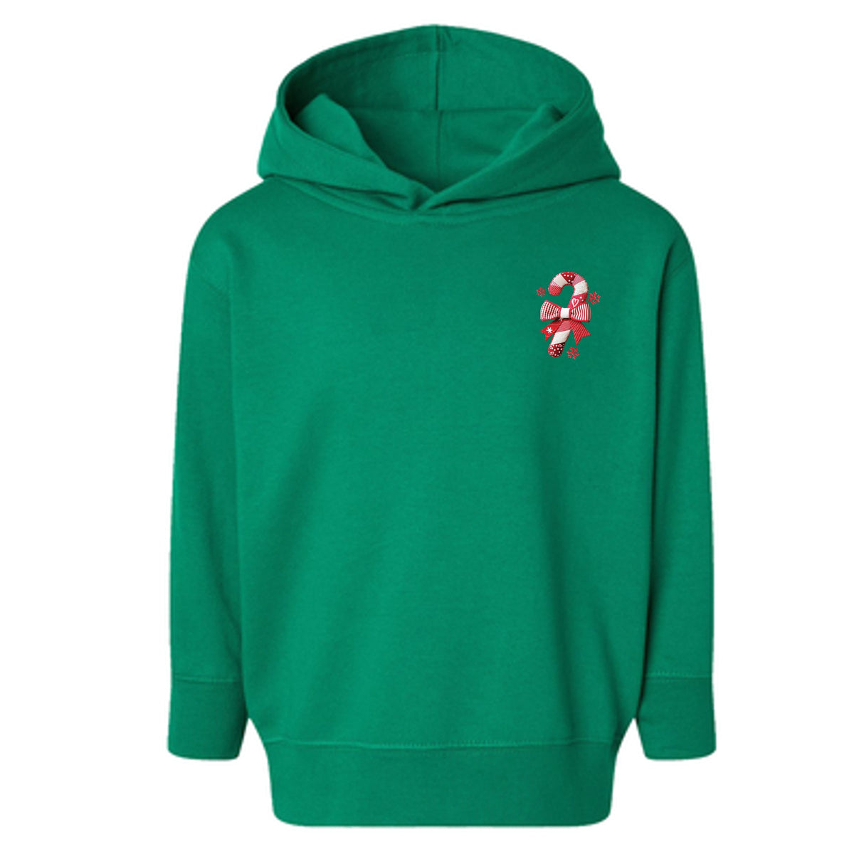 Candy Cane Bow Patchwork Print - Toddler Hoodie