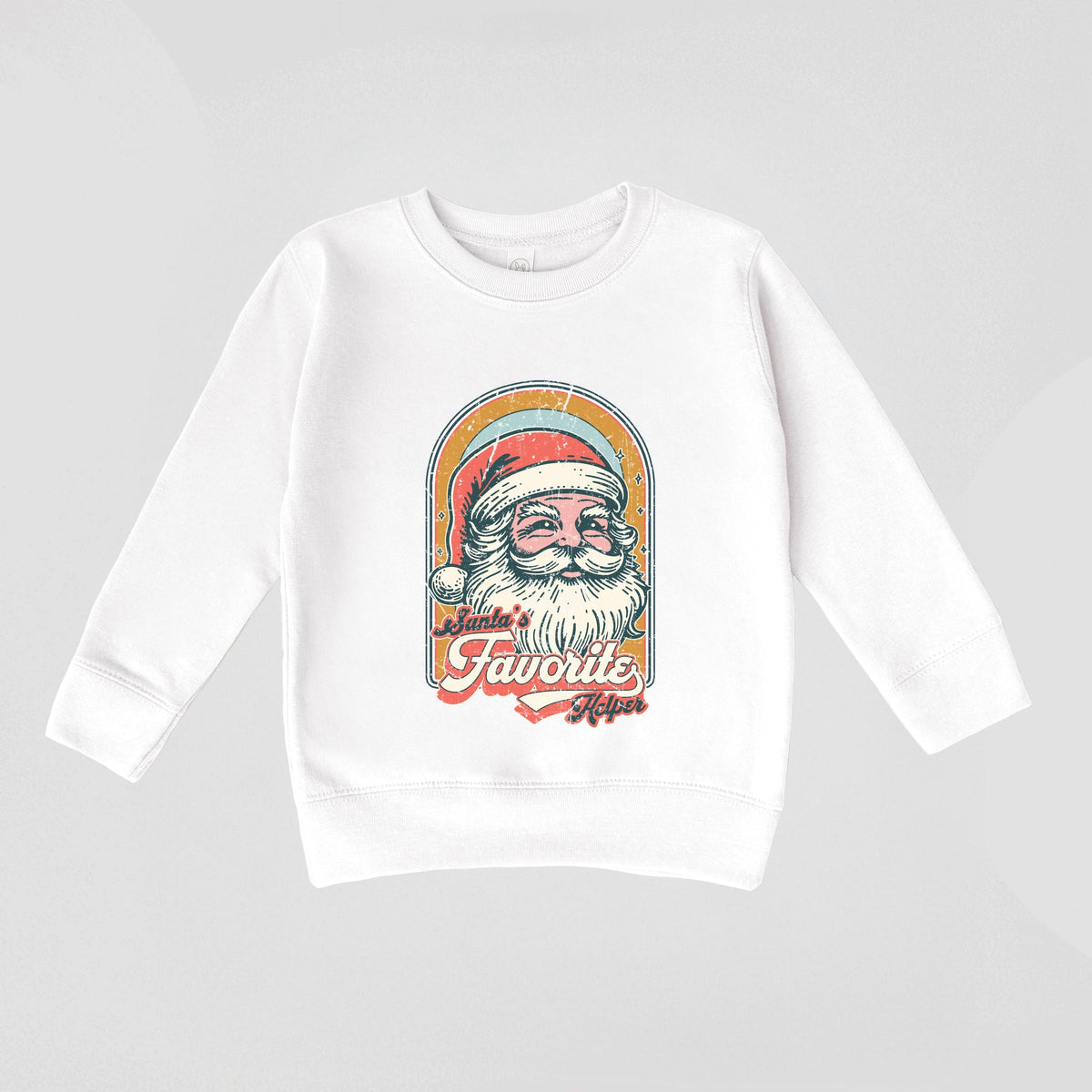 Santa's Favorite Helper Retro - Toddler Graphic Sweatshirt