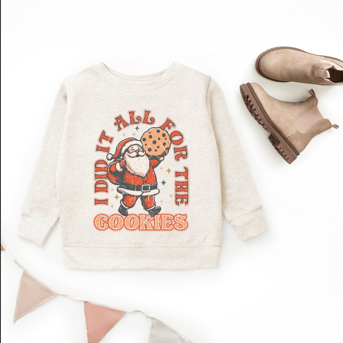 I Did It All For The Cookies Santa - Youth Graphic Sweatshirt