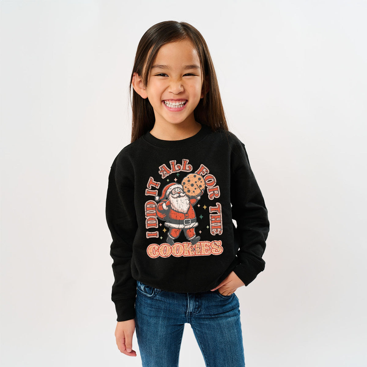 I Did It All For The Cookies Santa - Youth Graphic Sweatshirt