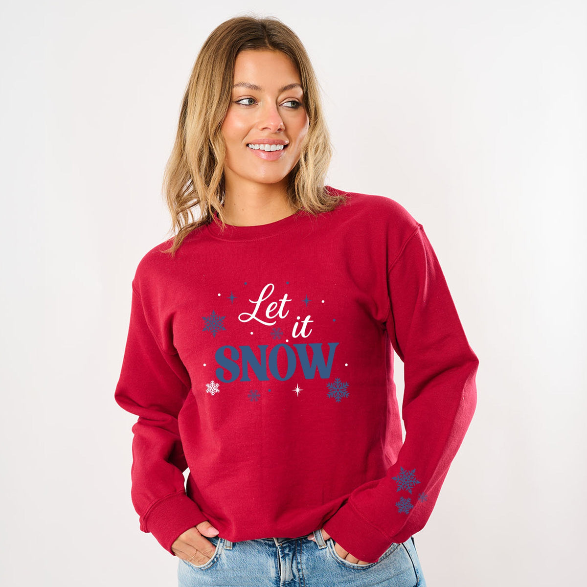 Let It Snow Snowflakes - Women's Graphic Sweatshirt