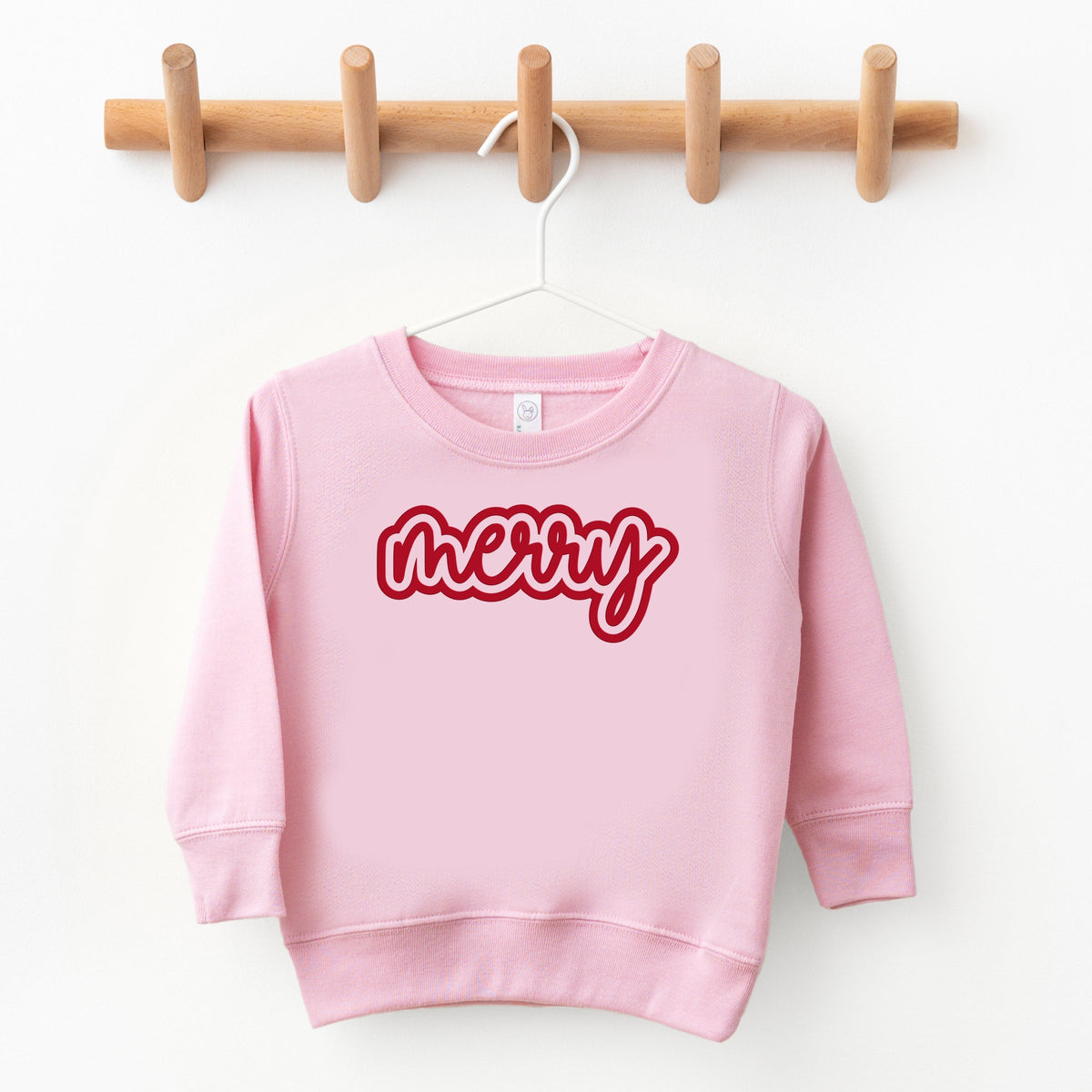 Merry Outline Puff  - Toddler Graphic Sweatshirt