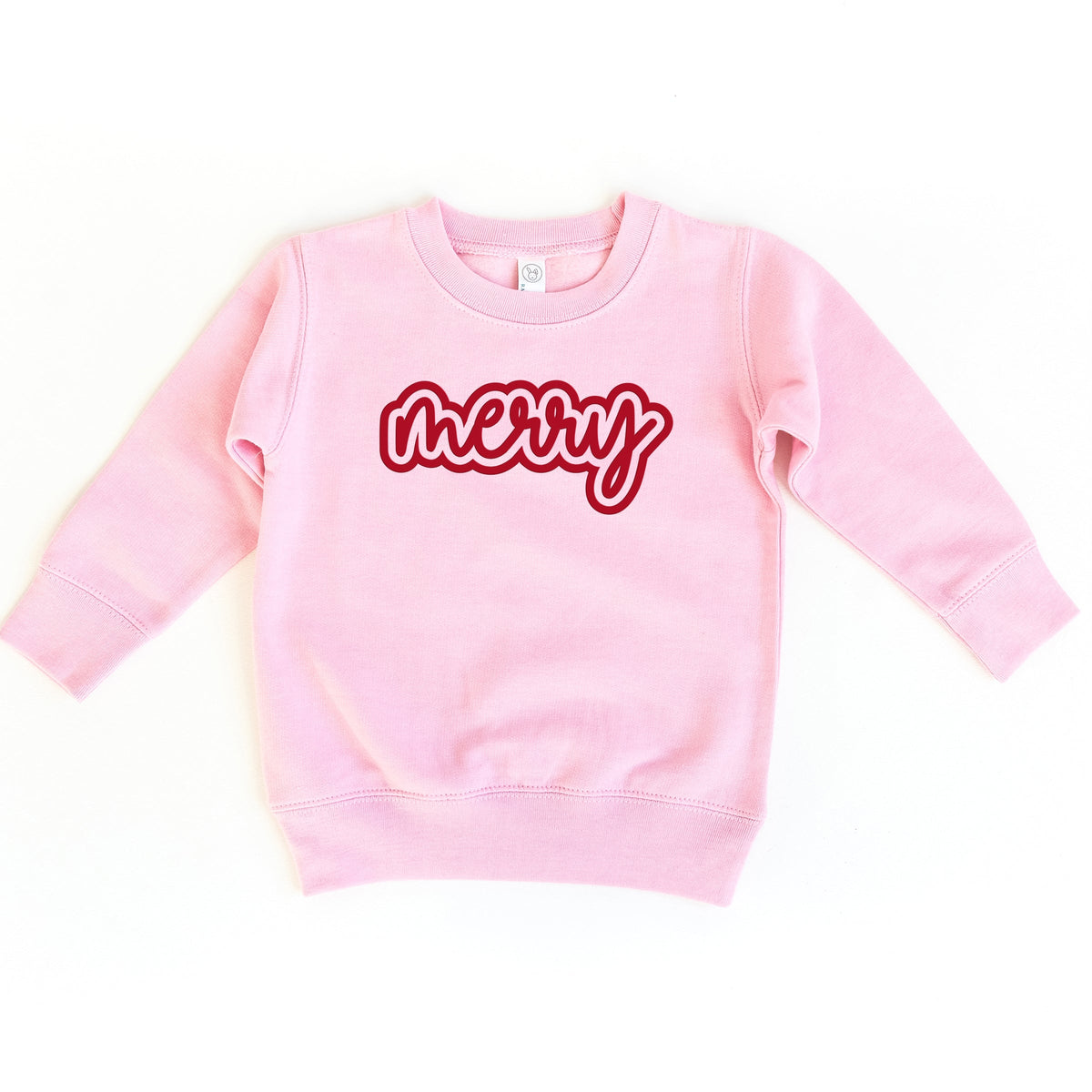 Merry Outline Puff  - Toddler Graphic Sweatshirt