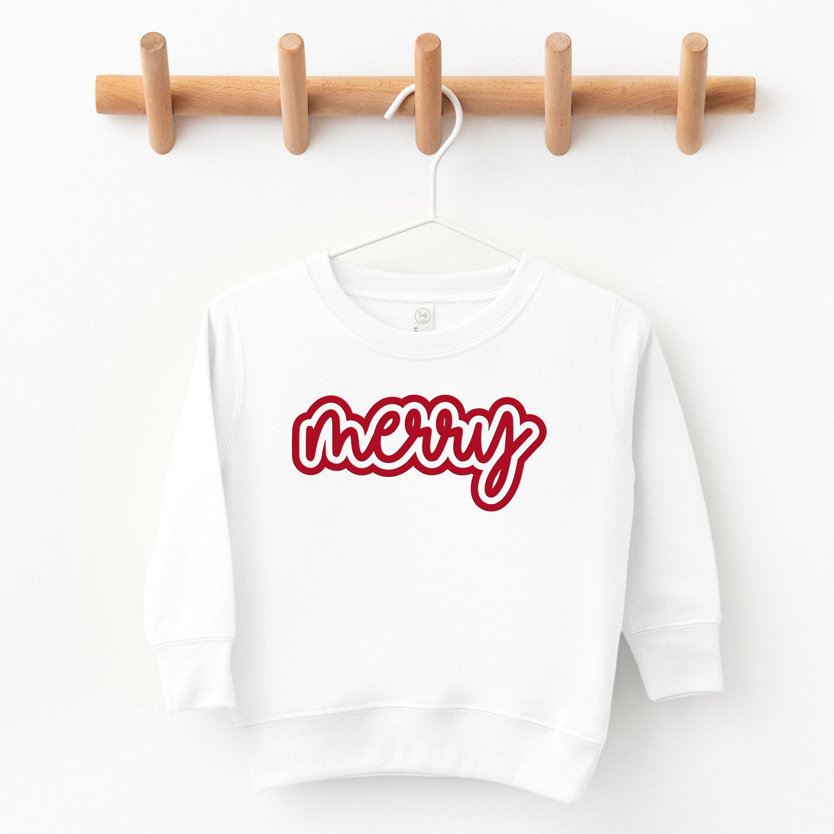 Merry Outline Puff  - Toddler Graphic Sweatshirt