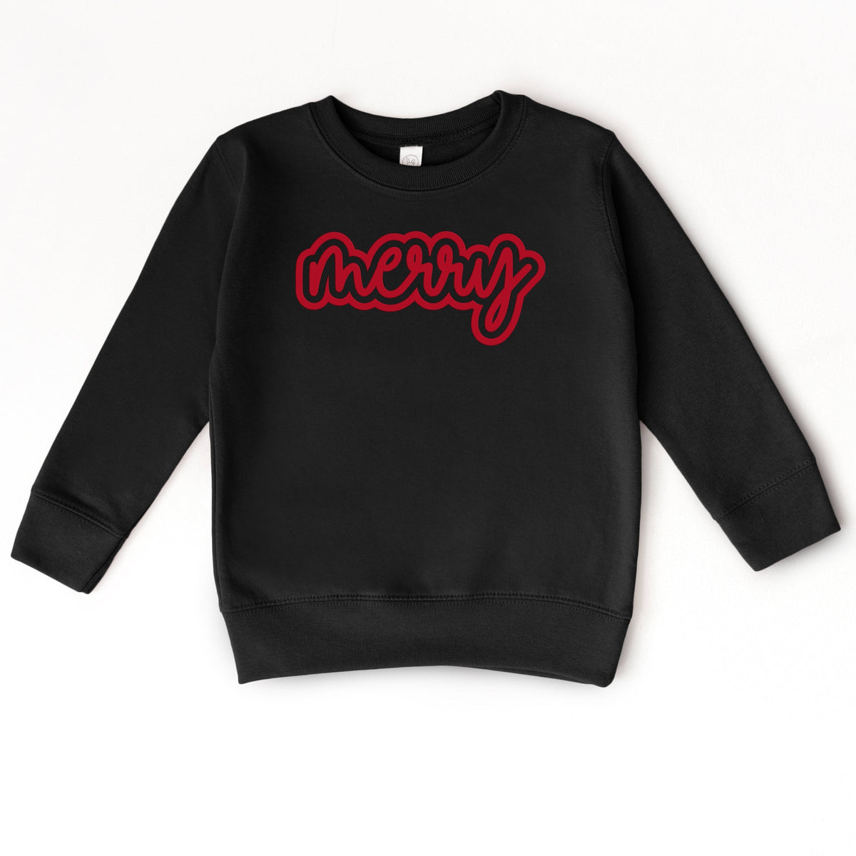 Merry Outline Puff  - Toddler Graphic Sweatshirt