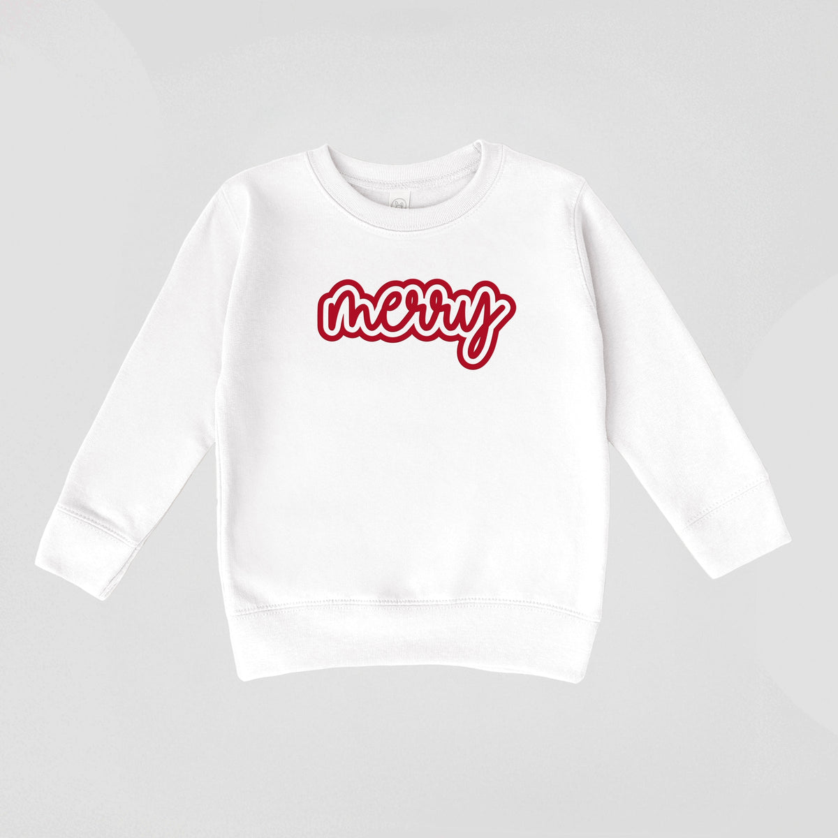 Merry Outline Puff  - Toddler Graphic Sweatshirt