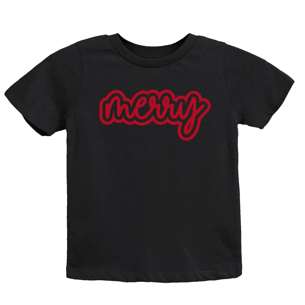 Merry Outline Puff  - Youth Short Sleeve Graphic T-Shirt