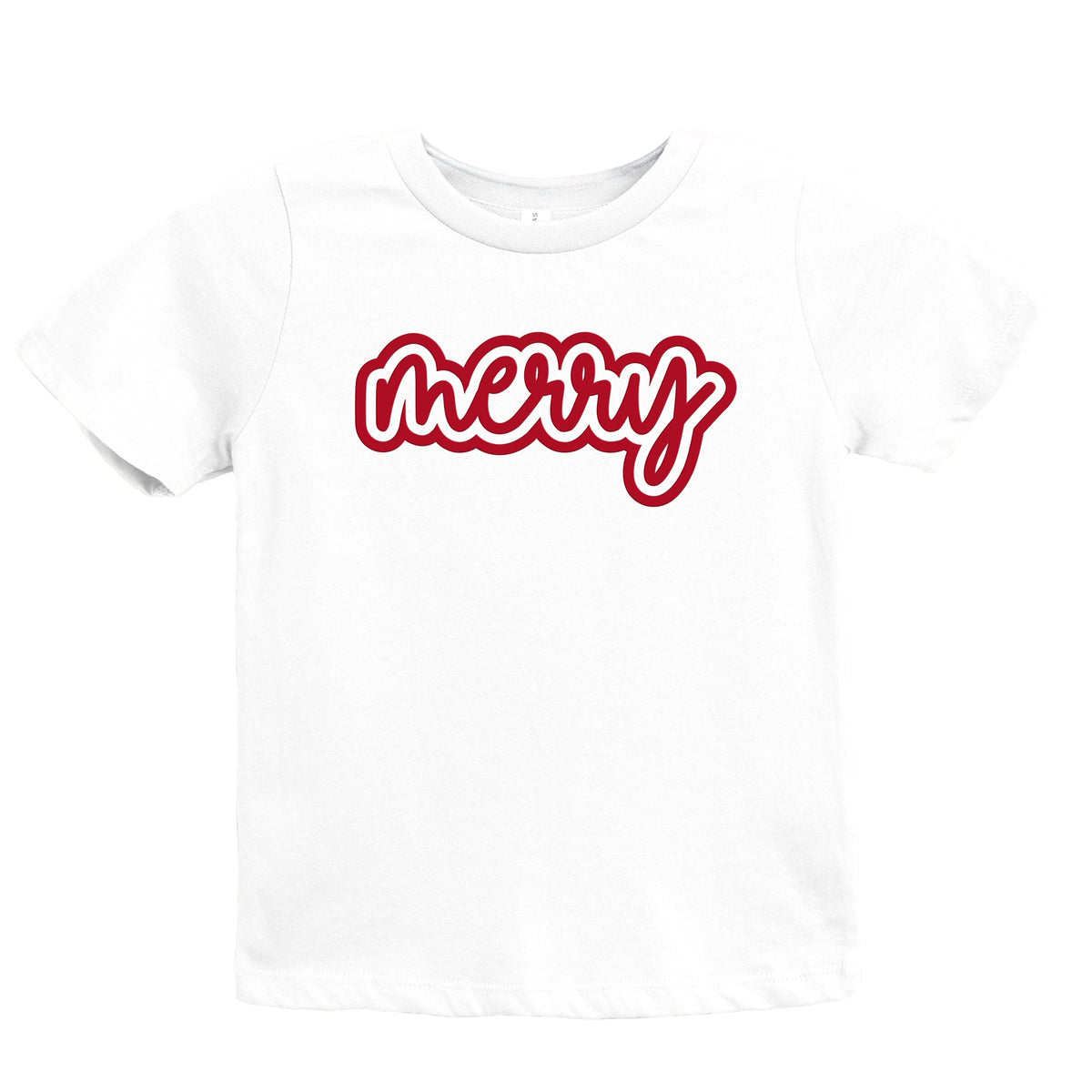 Merry Outline Puff  - Youth Short Sleeve Graphic T-Shirt